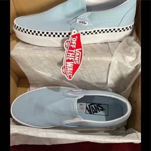 VANS LIGHT BLUE SLIP ON